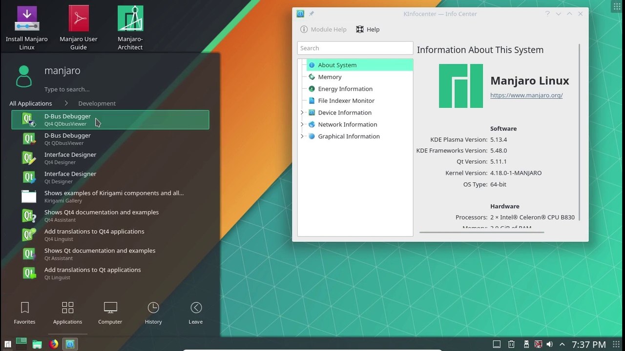 Manjaro 18 ahora con KDE Plasma 5.13.4 y linux 4.18
