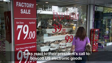 Turks react to Erdogan's call to boycott US electronic goods