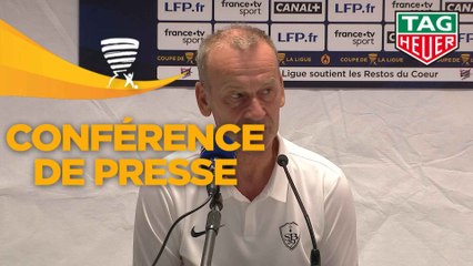 Conférence de presse FC Sochaux-Montbéliard - Stade Brestois 29 (1-1 3 tab à 4) : José Manuel AIRA (FCSM) - Jean-Marc FURLAN (BREST) - 2018/2019