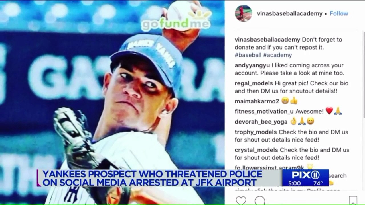 Yankees Prospect Who Threatened Police on Social Media Arrested at JFK Airport