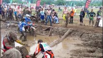 Super Hard - Motorcycles race in muddy terrain