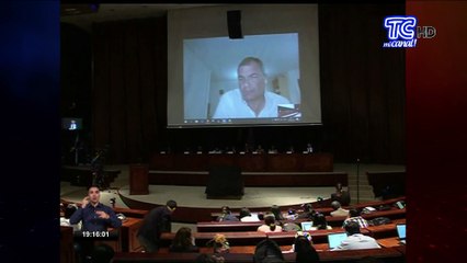 Incidentes durante exposición de Correa por caso Gabela