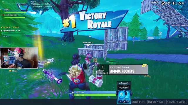 Ninja Carries a CUTE Kid to His Second Fortnite Win | Fortnite funny moments & Highlights