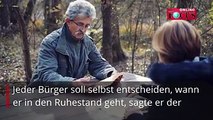 Der frühere CDU-Arbeitsminister Norbert Blüm regt sich auf. In einem Interview verlangt er die Abschaffung eines festen Renteneintrittsalters.