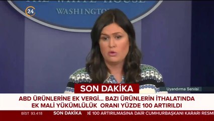 ABD: Trump Brunson'dan dolayı hayal kırıklığı yaşıyor