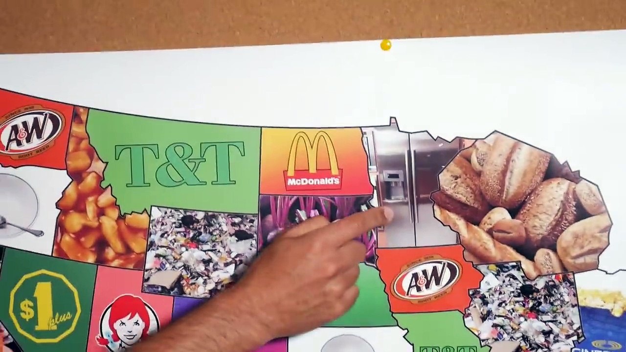 Throwing a Dart at a Map and EATING Wherever it Lands... (24 Hour Impossible Food Challenge)