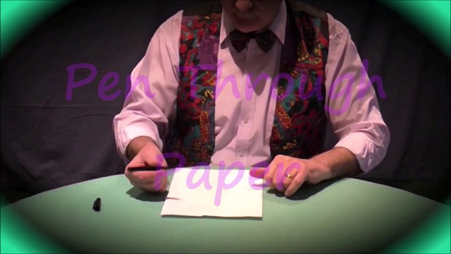 Pen Through Paper - A Pen is Thrust Through a Sheet of Paper Without Damage.