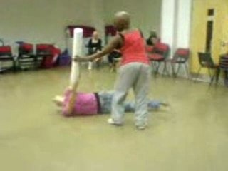 me and my mate in bald caps messing around with improv