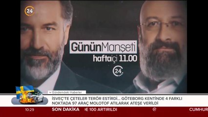 Günün Manşeti hafta içi her gün 11:00'de 24 TV'de