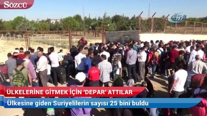 Suriyeliler ülkelerine gitmek için ‘depar’ attı