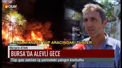 Bursa'da alevli gece