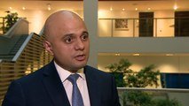 Sajid Javid thanks emergency services after terror attack