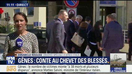A Gênes, Giuseppe Conte au chevet des blessés