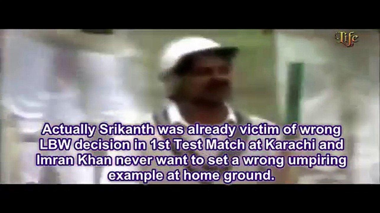 Reasons behind Imran Khan's historical decision call back Srikant to bat
