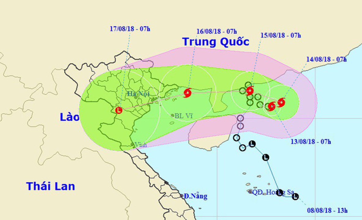 Cập nhật mới nhất bão số 4 Bebinca ngày 16.8: Ảnh hưởng trực tiếp tới đất liền từ đêm nay