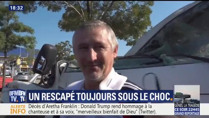 "Je n'arrive pas à dormir, je pense aux victimes", raconte un rescapé de la catastrophe de Gênes