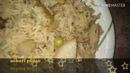 Achari pulao pickles rice