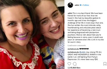 Adele helped best friend get over postpartum psychosis