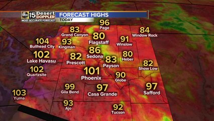 Some dust this morning, storm chances later