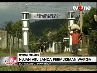 Hujan Abu Gunung Raung Mengguyur Sejumlah Wilayah