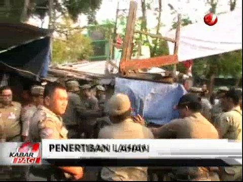 Penertiban Bangunan Liar Diwarnai Kericuhan