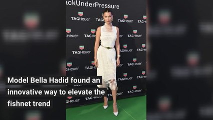 Bella Hadid Took The Fishnet Trend To A Whole New Level