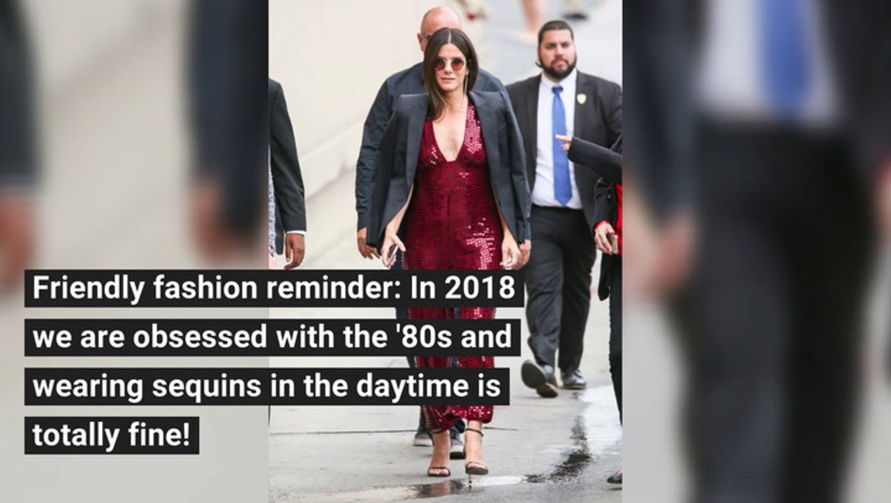 Sandra Bullock Makes A Case For Daytime Sequins
