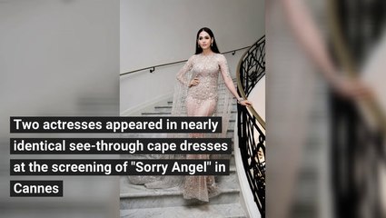 Two Actresses Hit The Red Carpet In Nearly Identical Sheer Dresses In Cannes