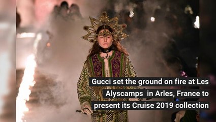 Gucci Set The Runway On Fire For Cruise 2019