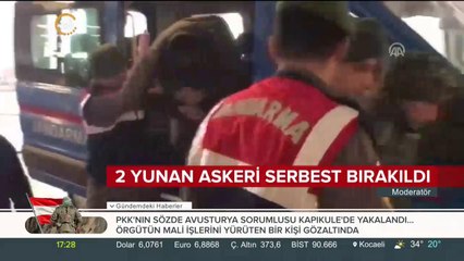 2 Yunan askeri serbest bırakıldı
