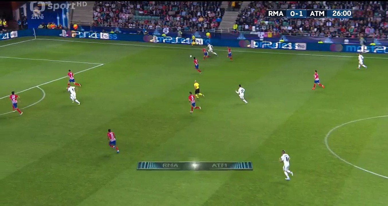 Real Madrid 1 -  1 Atl. Madrid  15/08/2018 Benzema K. (Bale G.), Real Madrid Super Amazing Goal 27' UEFA Super Cup HD Ful Screen .