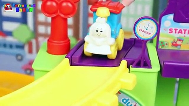 Мультик про железную дорогу и поезда. Паровозики и Робокары Поли и Эмбер. Мультики про машинки