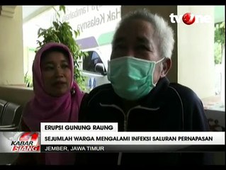 Warga di Lereng Gunung Raung Terkena Gangguan Pernapasan