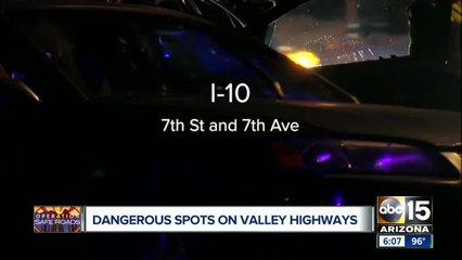 Where are the most dangerous spots to drive in the Valley?