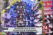 Decomisan gran cantidad de zapatillas falsificadas en Cercado de Lima