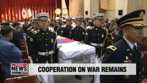 S. Korea and U.S. currently discuss repatriation of war remains currently in Hawaii back to S. Korea