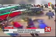 Cámara registra preciso momento de un accidente en Pueblo Libre