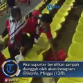 Beredar video suporter timnas Indonesia membersihkan sampah yang ada di sekitar tempat duduk Stadion Patriot, Bekasi.#indonesia #timnas #timnasu23 #asiangames