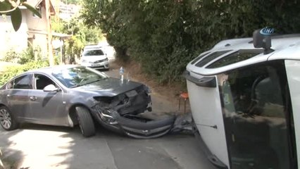 Sarıyer'de Yaşanan Kaza Mahallelinin Yüreğini Ağza Getirdi