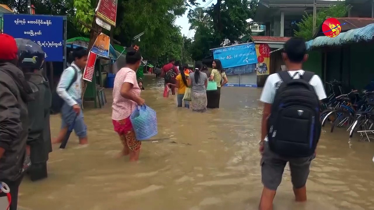 ထူးကဲဒီေရတက္လို႔ ဒလၿမိဳ႕ေပၚ ရပ္ကြက္အခ်ဳိ႕ ေရႀကီး (ရုပ္/သံ)