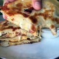 Chicken Bacon Ranch Quesadilla! The flavors of chicken, bacon, ranch and cheese meld together in this quesadilla like a fine tuned instrument. Even my picky son
