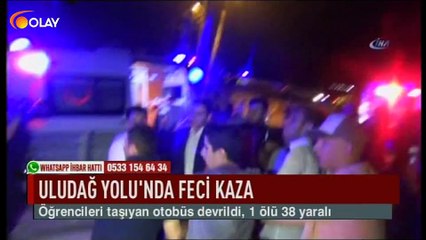 Uludağ yolu'nda feci kaza