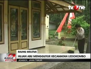 Hujan Abu Gunung Raung Mengguyur Jember