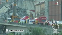 Effondrement du pont de Gênes : les secours toujours en action