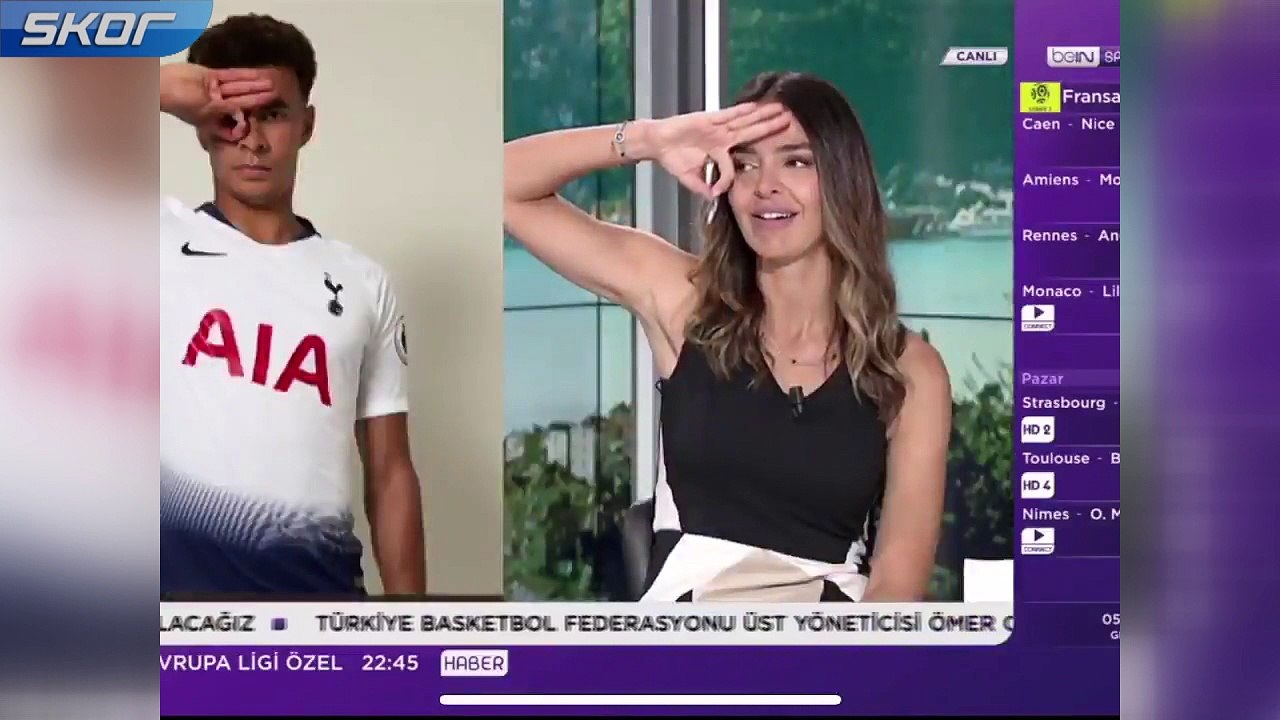 BeIN Sports Spikeri Nazlı Canyurt canlı yayında Dele Alli'nin başlattığı akıma uymaya çalışınca...