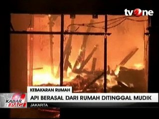 Kebakaran Landa Pemukiman Padat Penduduk di Kemayoran