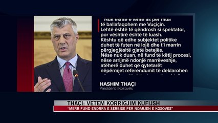 下载视频: Thaçi: Merr fund ëndrra e Serbisë për ndarjen e Kosovës - News, Lajme - Vizion Plus