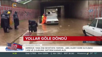 Çok sayıda araç mahsur kaldı