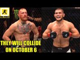 IT'S OFFICIAL! Conor McGregor and Khabib will finally meet inside the Octagon at UFC 229,Holloway