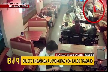 SJL: detienen a sujeto que engañaba a jóvenes con falso trabajo